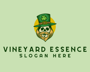 Lucky Skull Leprechaun logo design