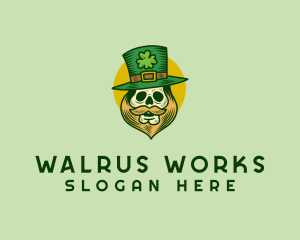 Lucky Skull Leprechaun logo design