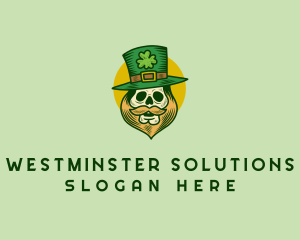 Lucky Skull Leprechaun logo design