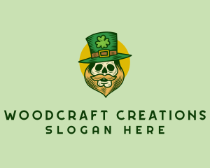 Lucky Skull Leprechaun logo design