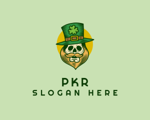 Lucky Skull Leprechaun logo design