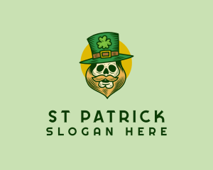 Lucky Skull Leprechaun logo design