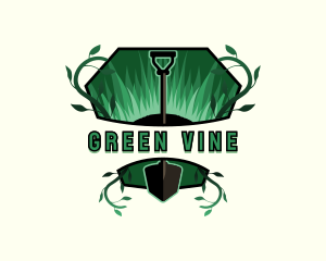 Vine - Gardening Vine Shovel logo design