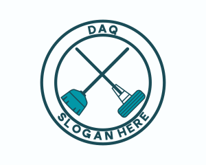 Mop - Cleaning Sanitation Housekeeping logo design