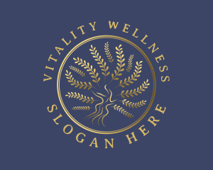 Nature Wellness Tree logo design