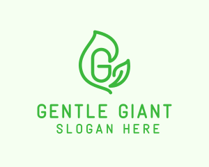 Leafy Letter G logo design