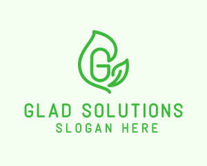 Leafy Letter G logo design