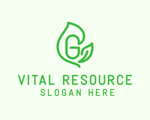 Resource - Leafy Letter G logo design