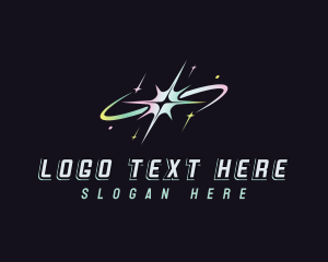 Celestial - Cosmic Retro Star Y2K logo design