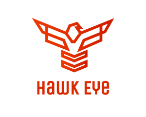 Hawk - Geometric Hawk Outline logo design