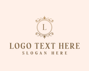 Emblem - Floral Wreath Beauty logo design