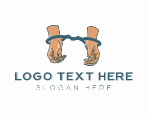 Suspect - Prison Handcuffs Equipment logo design