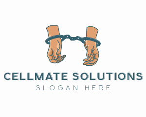 Inmate - Prison Handcuffs Equipment logo design