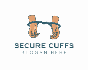 Prison Handcuffs Equipment logo design