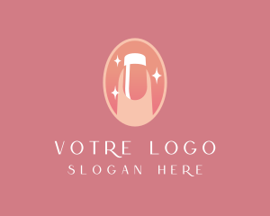 Woman - Pink Nail Salon logo design