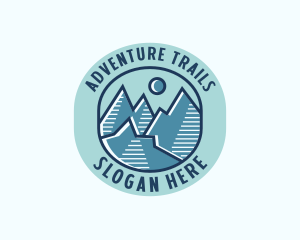 Outdoor Mountain Peak logo design