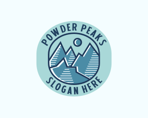 Outdoor Mountain Peak logo design