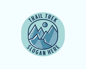 Hiker - Outdoor Mountain Peak logo design