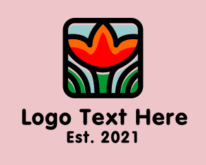 Lotus Flower - Tulip Flower App logo design