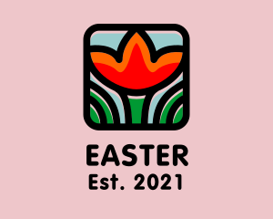 App - Tulip Flower App logo design