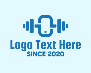 Smartphone - Blue Fitness Training logo design