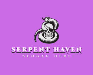 Serpent Skull Eyepatch logo design