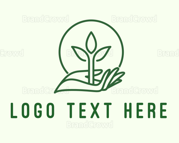 Leaf Plantation Hand Logo