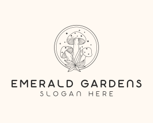 Mushroom Farm Garden logo design