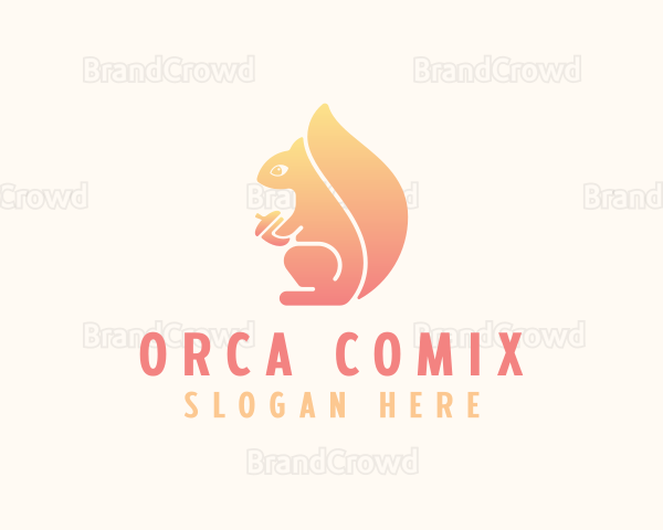 Squirrel Acorn Brand Logo