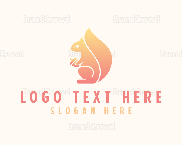 Squirrel Acorn Brand Logo