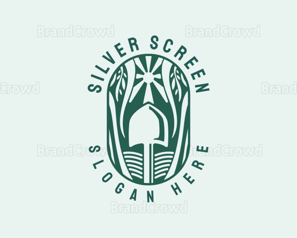 Shovel Landscaping Gardening Logo