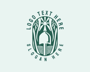 Spade - Shovel Landscaping Gardening logo design