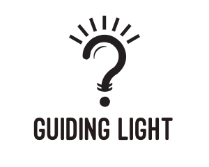 Question Light Bulb logo design