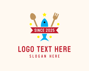 Seafood Restaurant - Cooking Fish Seafood Gourmet logo design