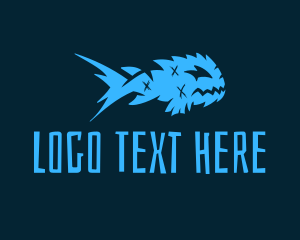 Fish - Blue Electric Fish logo design