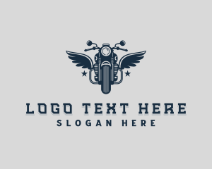 Wings - Motorbike Rider Motocross logo design