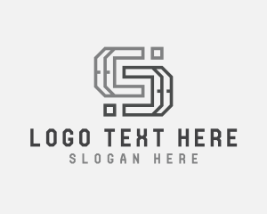 Metalwork - Construction Builder Industrial Letter S logo design