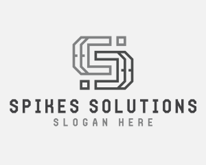 Construction Builder Industrial Letter S logo design