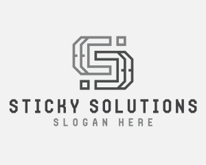 Construction Builder Industrial Letter S logo design