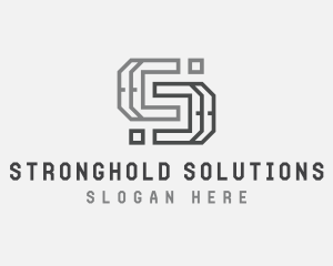 Construction Builder Industrial Letter S logo design