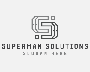 Construction Builder Industrial Letter S logo design