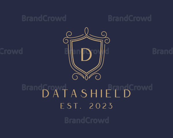 Luxurious Royal Shield Ornament Logo