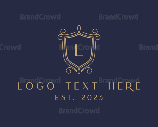 Luxurious Royal Shield Ornament Logo