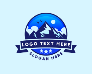 Trekking - Mountain Explore Adventure logo design