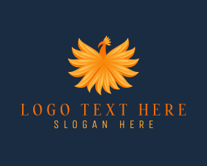 Investment - Mythical Flaming Phoenix logo design