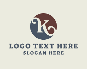 Elegant Cafeteria Letter K logo design