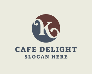 Cafeteria - Elegant Cafeteria Letter K logo design