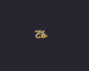 Cursive Golden Glow Logo