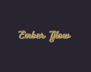 Cursive Golden Glow logo design