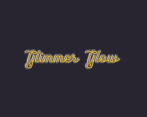 Cursive Golden Glow logo design